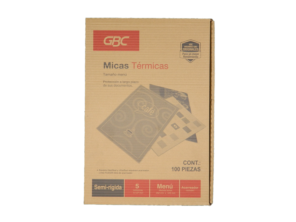 [000053] Mica Termica Doble Carta 5 Mil C/ 100 pzs Gbc
