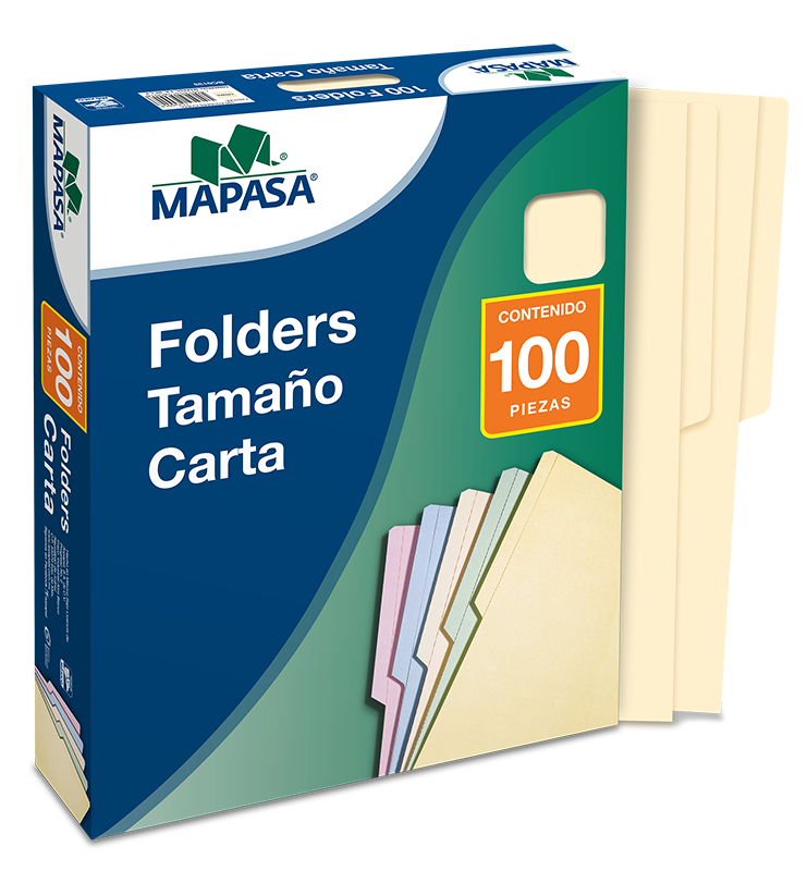 Folder Manila T/ Carta C/ 100 pzs Mapasa Arpapel