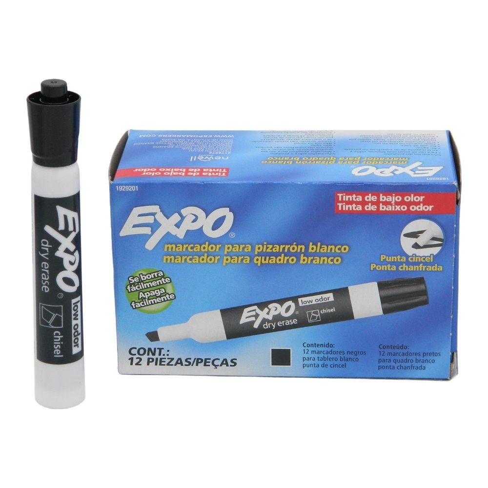 Marcador P/ Pizarron Expo Negro C/ 12 pzs Newell