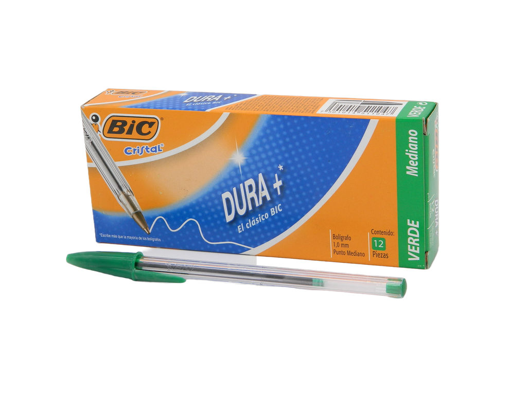 Pluma Bic 1.0 mm P/ Mediano Verde C/ 12 pzs Bic