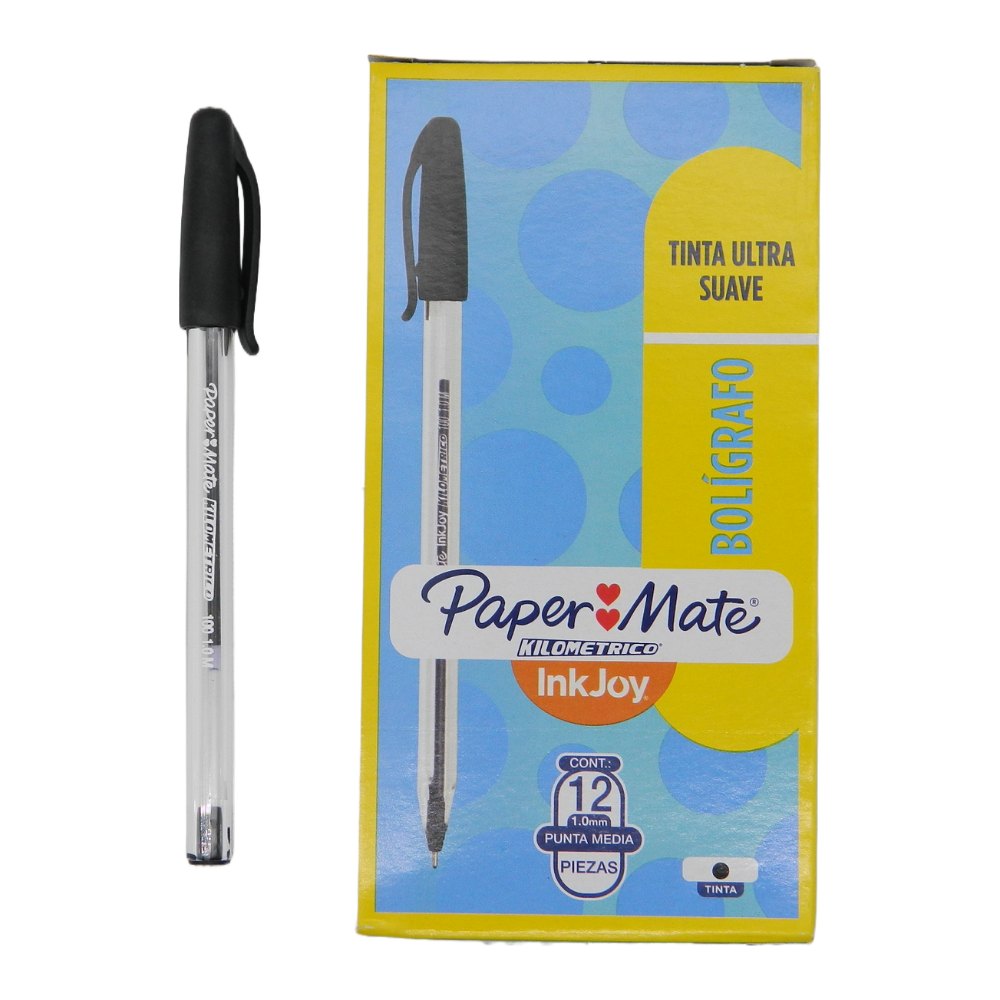 Pluma Kilometrico 1.0 mm P/ Mediano Negro C/ 12 pzs Newell