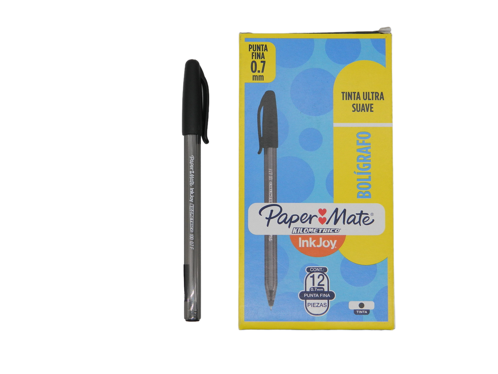 Pluma Kilometrico 0.7 mm P/ Fino Negro C/ 12 pzs Newell