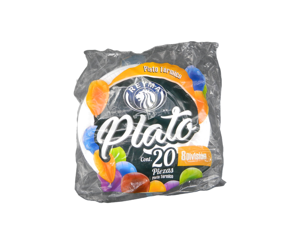 Plato Termico C/ Division #8 C/ 20 pzs C/ 25 pqts Reyma