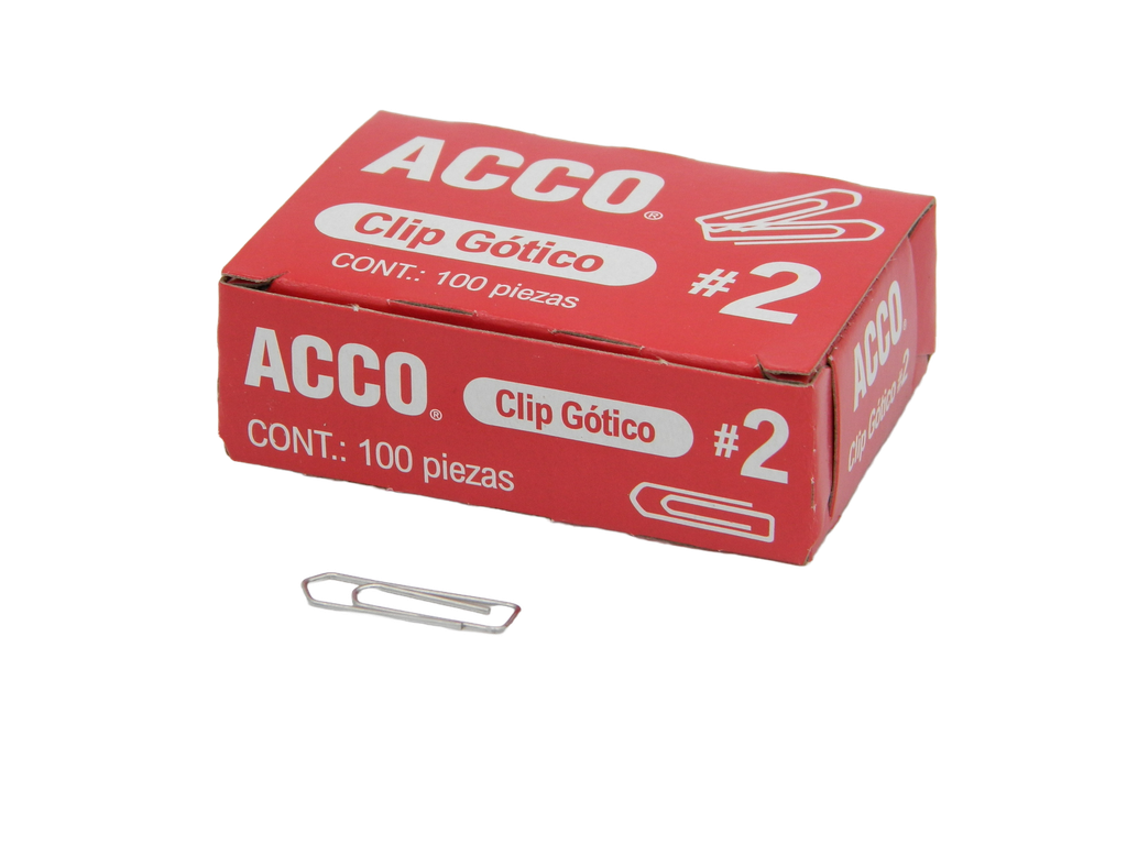 Clip Gotico #2 C/ 100 pzs Acco