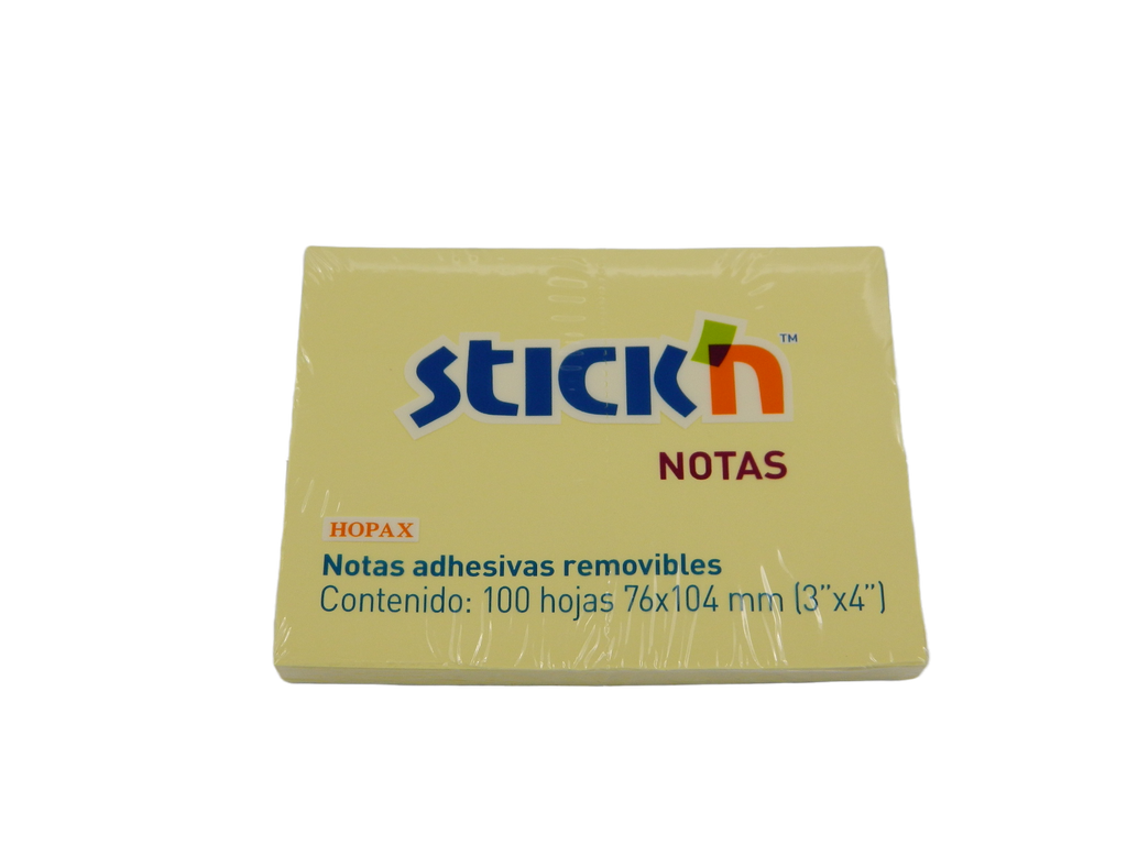 Notas Adhesivas 3 x 4 Amarillo C/ 100 pzs Mae