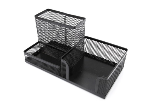 Organizador Escritorio 3 Divisiones Mesh Negro Mae