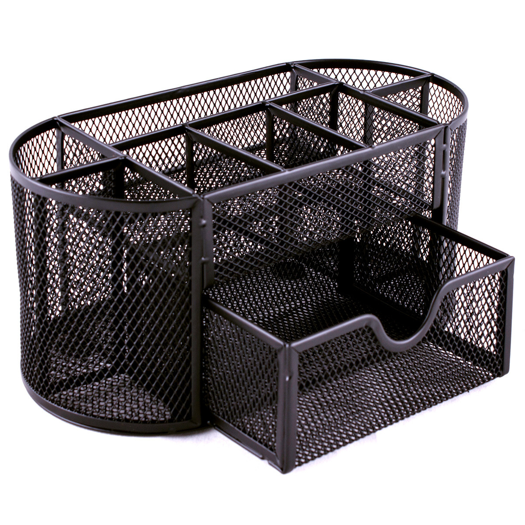 Organizador Escritorio C/ Cajon Mesh Negro Mae
