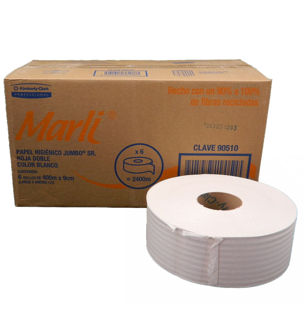Papel Higienico Marli Jumbo Sr 400 mts C/ 6 pzs 90510 Kimberly