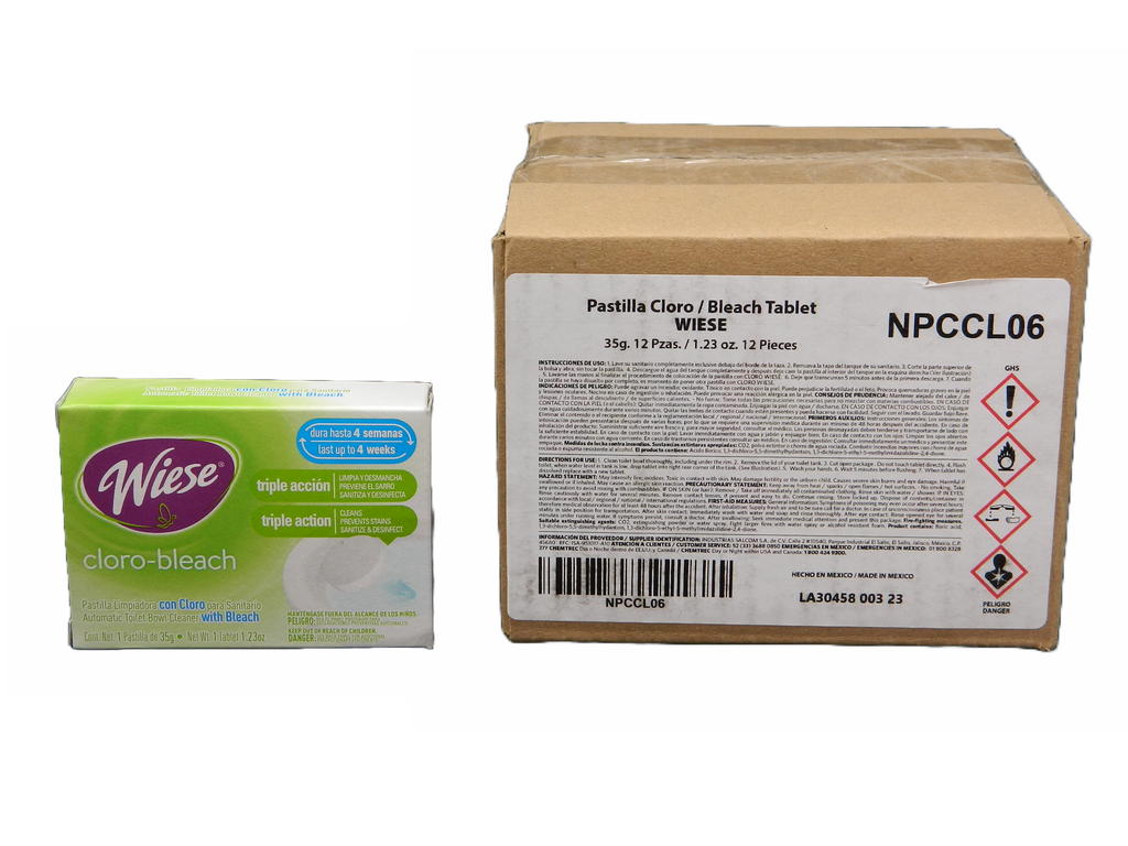 Pastilla Cloro 35 grs C/ 12 pzs Wiese