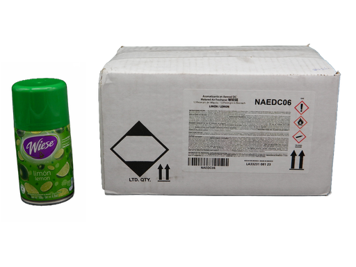 [001531] Repuesto Aromatizante Aerosol 180 grs Limon C/ 12 pzs Wiese