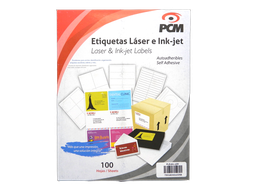 [002575] Etiqueta Laser Blanca 4 x 1" C/ 100 hjs Pcm