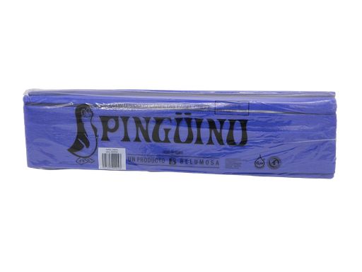 [002723] Papel Crepe Pingüino Azul Marino C/ 10 pzs Belumosa