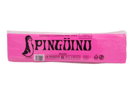 [002743] Papel Crepe Pingüino Bugambilia C/ 10 pzs Belumosa
