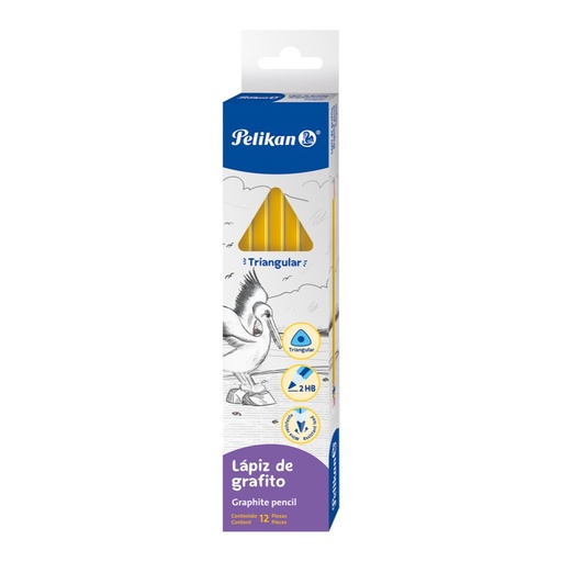[002876] Lapiz Triangular #2 C/ 12 pzs Pelikan