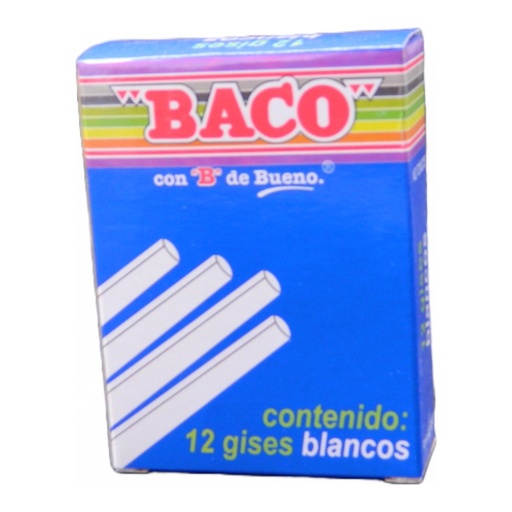 [002994] Gis Moldeado Blanco C/ 12 pzs Baco