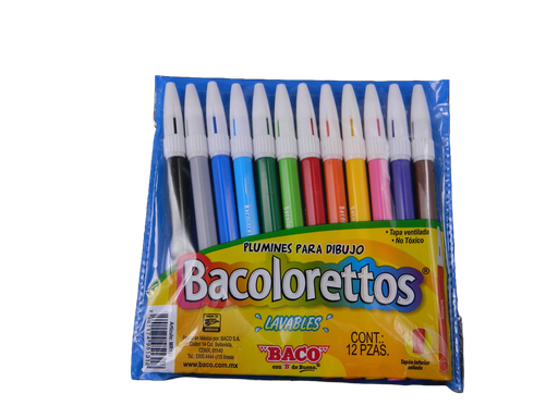 [003005] Plumines Bacoloreto Surtidos C/ 12 pzs Baco