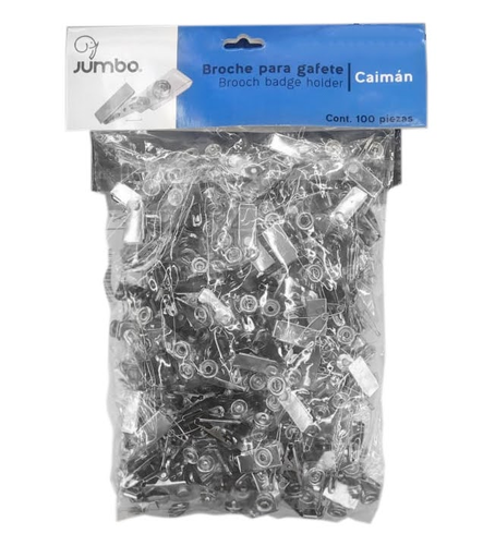 [003410] Broche P/ Gafete Metalico C/ 100 pzs Jumbo