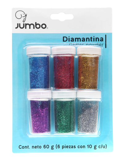 [003426] Diamantina Botes 10 grs C/ 6 pzs Jumbo
