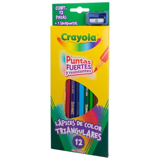 [003703] Colores Triangulares Largos C/ 12 pzs Crayola