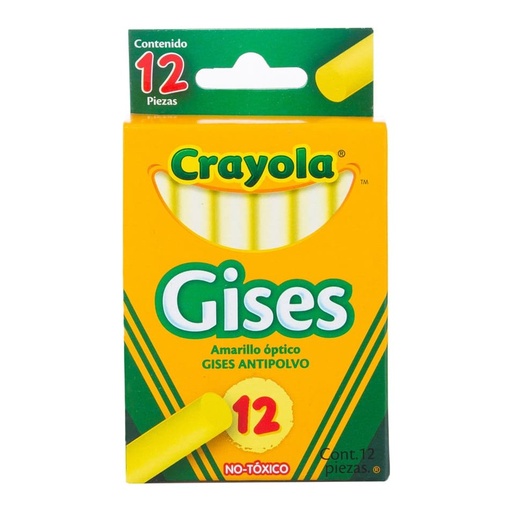 [003710] Gis Amarillo Optico Antipolvo C/ 12 pzs Crayola