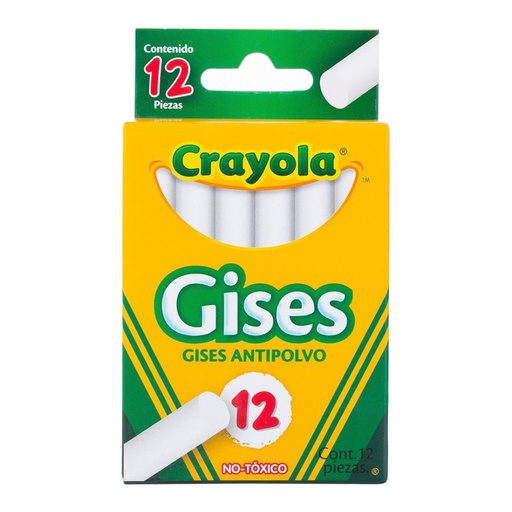 [003711] Gis Blanco Antipolvo C/ 12 pzs Crayola