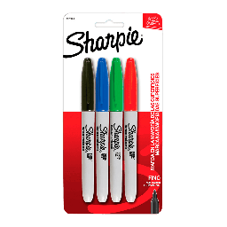 [003731] Marcador Sharpie P/ Fino Surtido C/ 4 pzs Newell