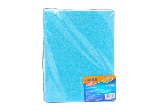 [003922] Foamy Diamantado T/ Carta Azul Cielo C/ 10 pzs Mae