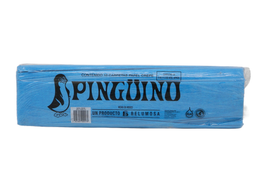 [003946] Papel Crepe Pingüino Azul Cobalto C/ 10 pzs Belumosa