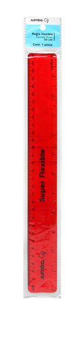 [004088] Regla Plastico Super Flexible 30 cms Jumbo