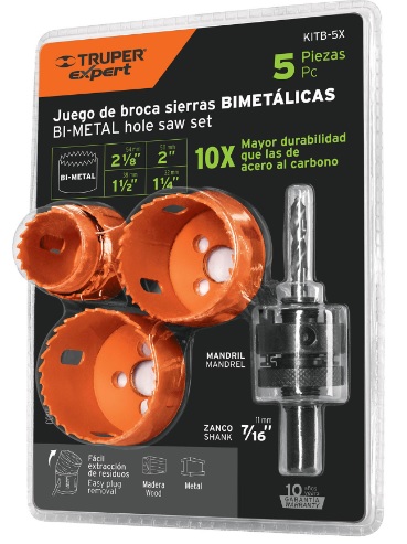 [004184] Juego de Brocasierras Bimetalicas C/ 5 pzs 100815 Truper