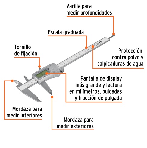 [004187] Calibrador Vernier Digital 14388 Truper