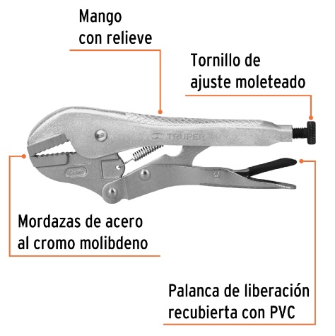 [004272] Pinzas de Presion Mordaza Recta 7" 17422 Truper