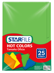 [004441] Folder Hot Color T/ Oficio Verde C/ 25 pzs Arpapel
