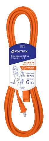 [004521] Extension Uso Rudo Cal 16 Naranja 6 mts 48044 Truper