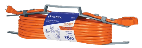 [004523] Extension Uso Rudo Cal 16 Naranja C/ Porta Extension 15 mts 48048 Truper