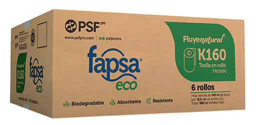 [004698] Toalla Rollo Kraft 160 mts C/ 6 pzs K160 Fapsa
