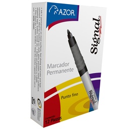 [004757] Marcador Signal P/ Fino Azul C/ 12 pzs Azor