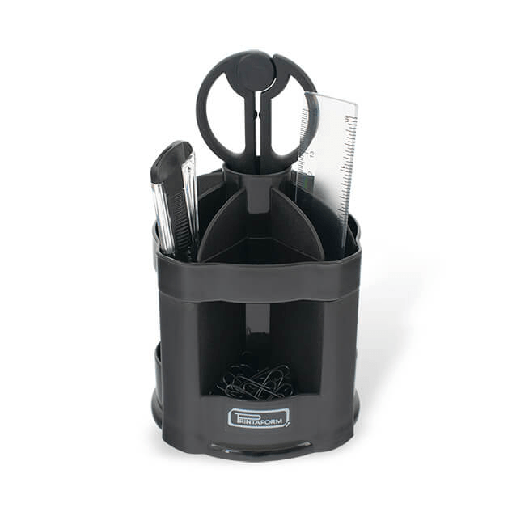 [000370] Organizador Escritorio Giratorio Negro Printaform