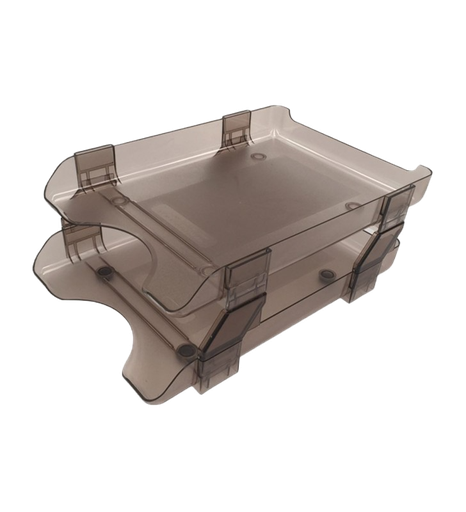 [000130] Charola Doble T/ Carta Humo Sablon