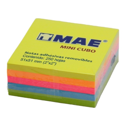 [000283] Cubo Neon 2 x 2 C/ 250 pzs Mae