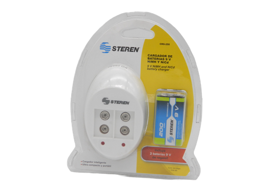 [000403] Cargador Inteligente 9V C/ 2 pilas 9V Steren