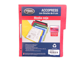 [000857] Folder Accopress C/ Broche T/ Carta Rojo C/ 10 pzs Acco