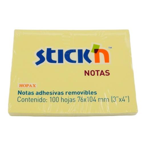[000877] Notas Adhesivas 3 x 4 Amarillo C/ 100 pzs Mae