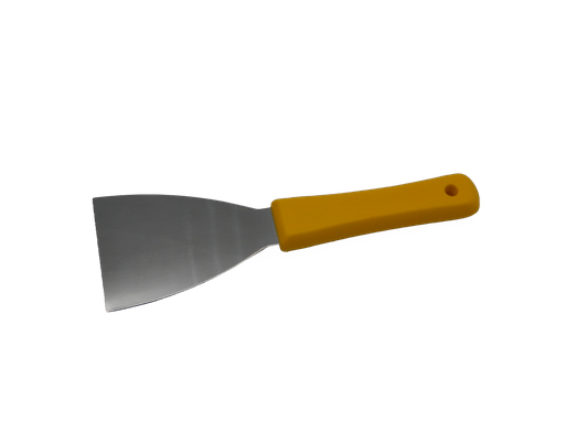 [000889] Espatula Acero Inoxidable 3" Amarillo El Castor