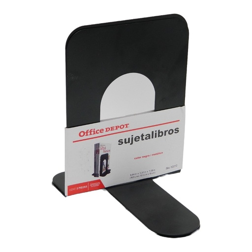 [000992] Sujetalibros Metal Negro Office Depot