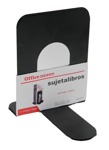 [000992] Sujetalibros Metal Negro Office Depot