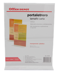 [000994] Portaletrero Vertical Acrilico T/ Carta Office Depot