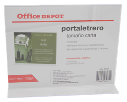 [000995] Portaletrero Horizontal Acrilico T/ Carta Office Depot