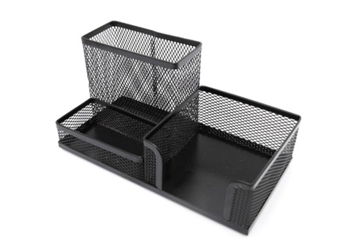 [001153] Organizador Escritorio 3 Divisiones Mesh Negro Mae