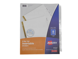 [001175] Separador Carton Transparente C/ 8 Avery